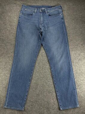 Bonobos Jeans Mens 35x34 Blue‎ Denim Straight Leg Athletic Fit Stretch Pockets